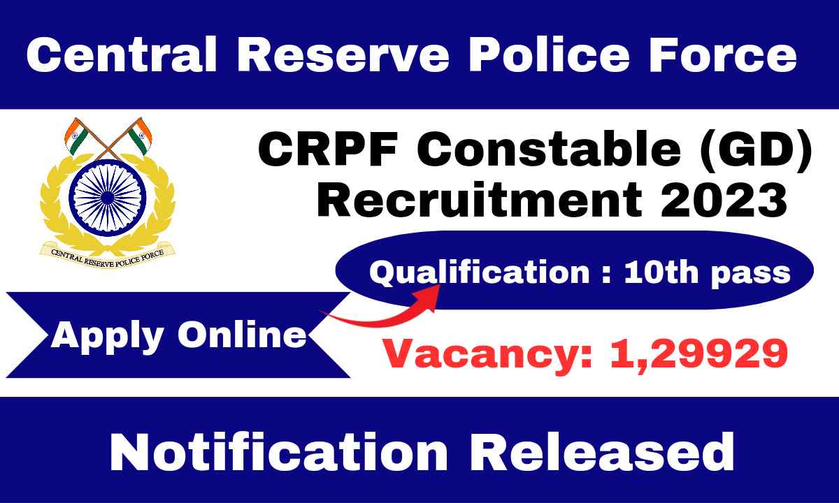 CRPF Constable(GD) Recruitment 