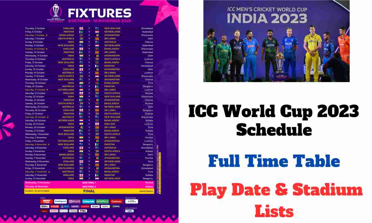 ICC cricket World Cup 2023