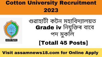 Cotton University Recruitment 2023